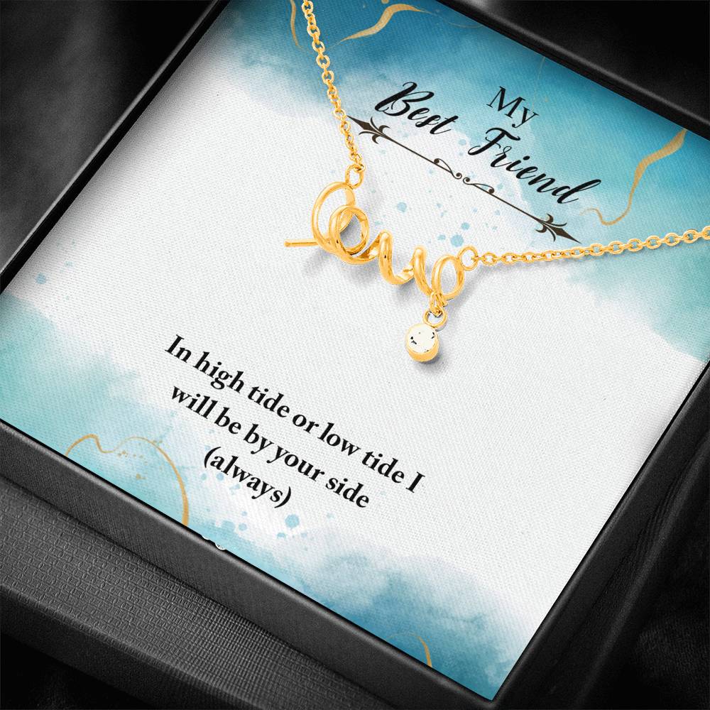 To My Best Friend Sister Cousin Necklace Gift On Birthday Wedding Graduation Forever True Friendship Pendent With The Message Card
