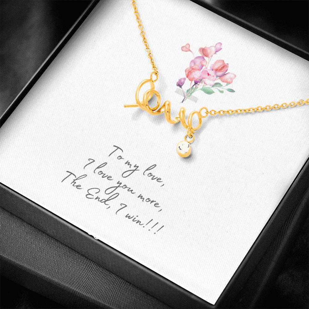 Personalized Gift Girlfriend Necklace for Her Valentines Birthday  Gift Scripted Love Necklace for Women with Message  Card