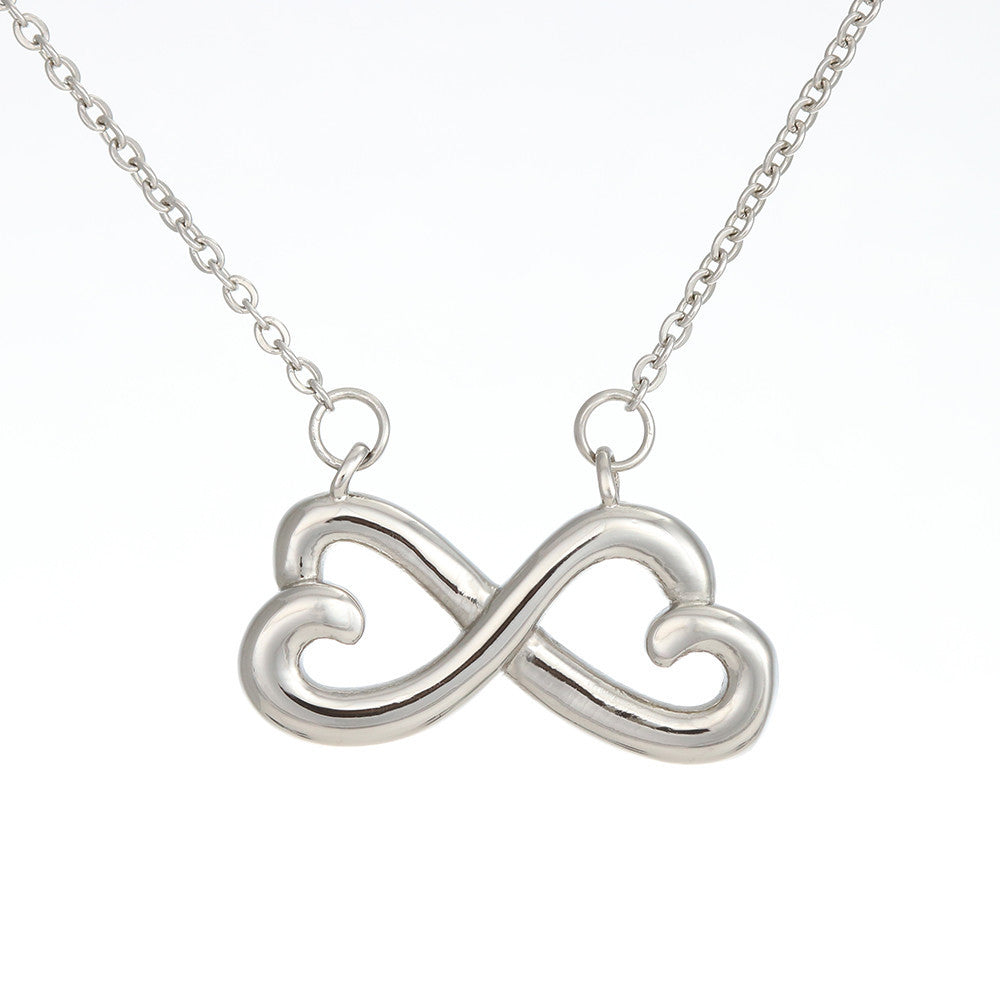 Personalized Gift Daughter Necklace for Her Valentines Birthday  Gift Infinity Hearts Necklace for Women with Message  Card