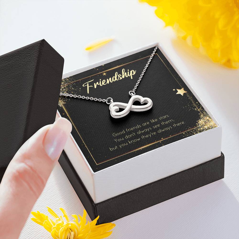 Friendship Spiritual Necklace To My Best Friend On Birthday Infinity Heart Pendent