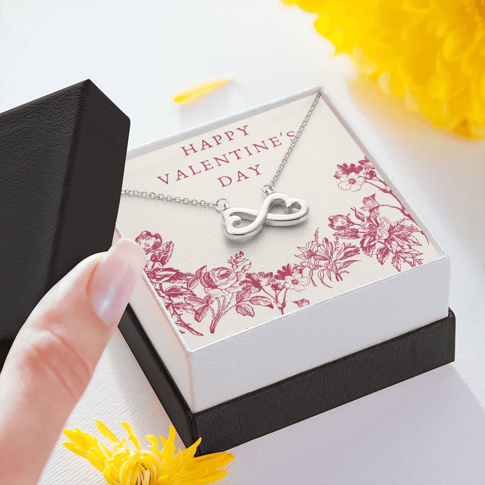 Personalized Necklace Gift For Women Infinity Heart Pendent To My Partner Gift From Boyfriend Husband On Valentine's Day