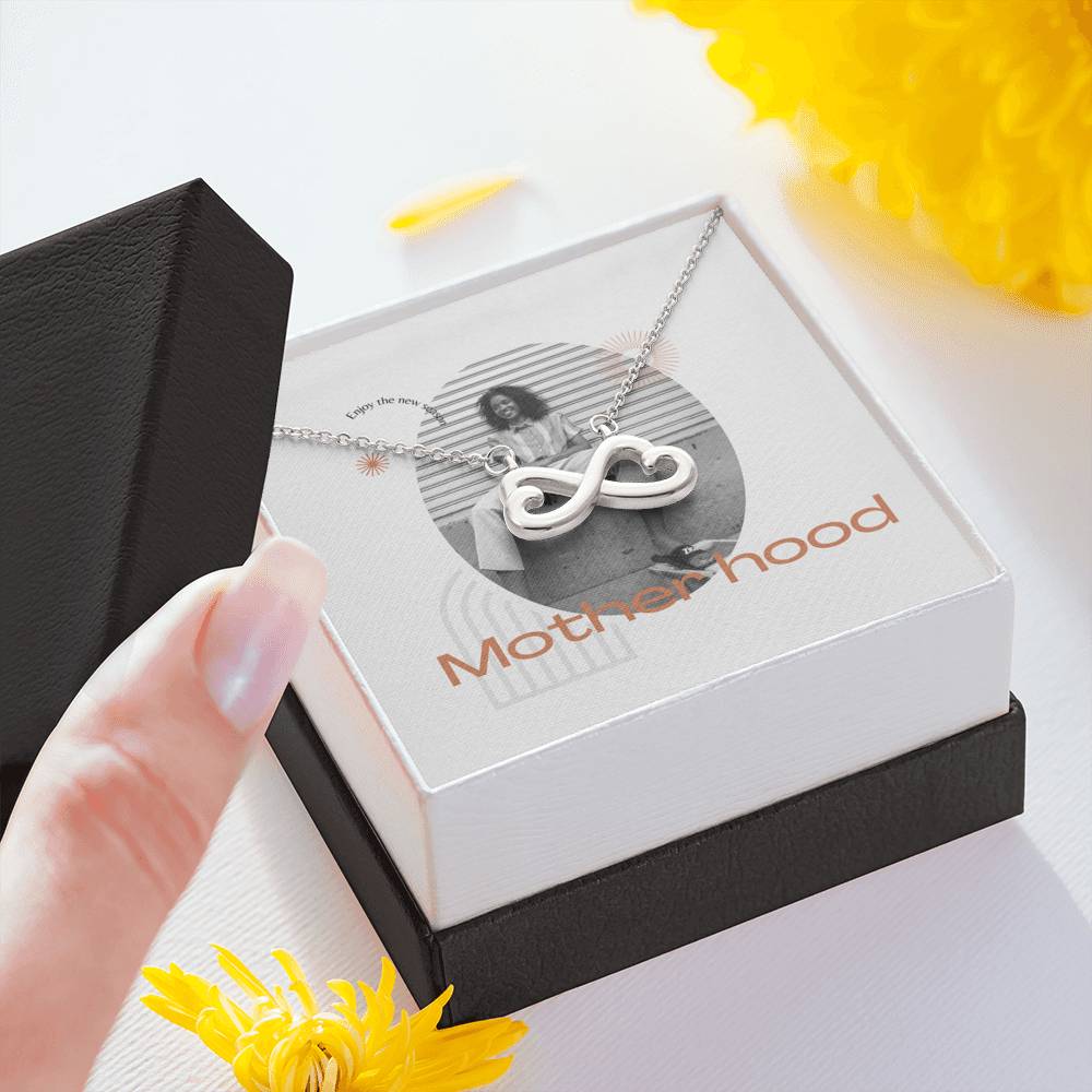 Personalized Gift Mother Necklace for Her Valentines Birthday  Gift Infinity Hearts Necklace for Women with Message  Card