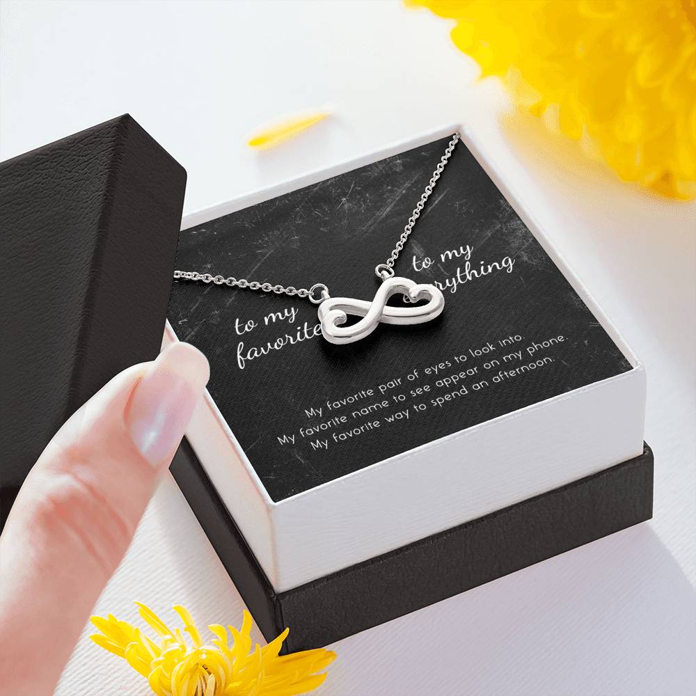 Personalized Daughter Necklace Gift For Women Infinity Heart Pendent From Dad On Daughter's Day