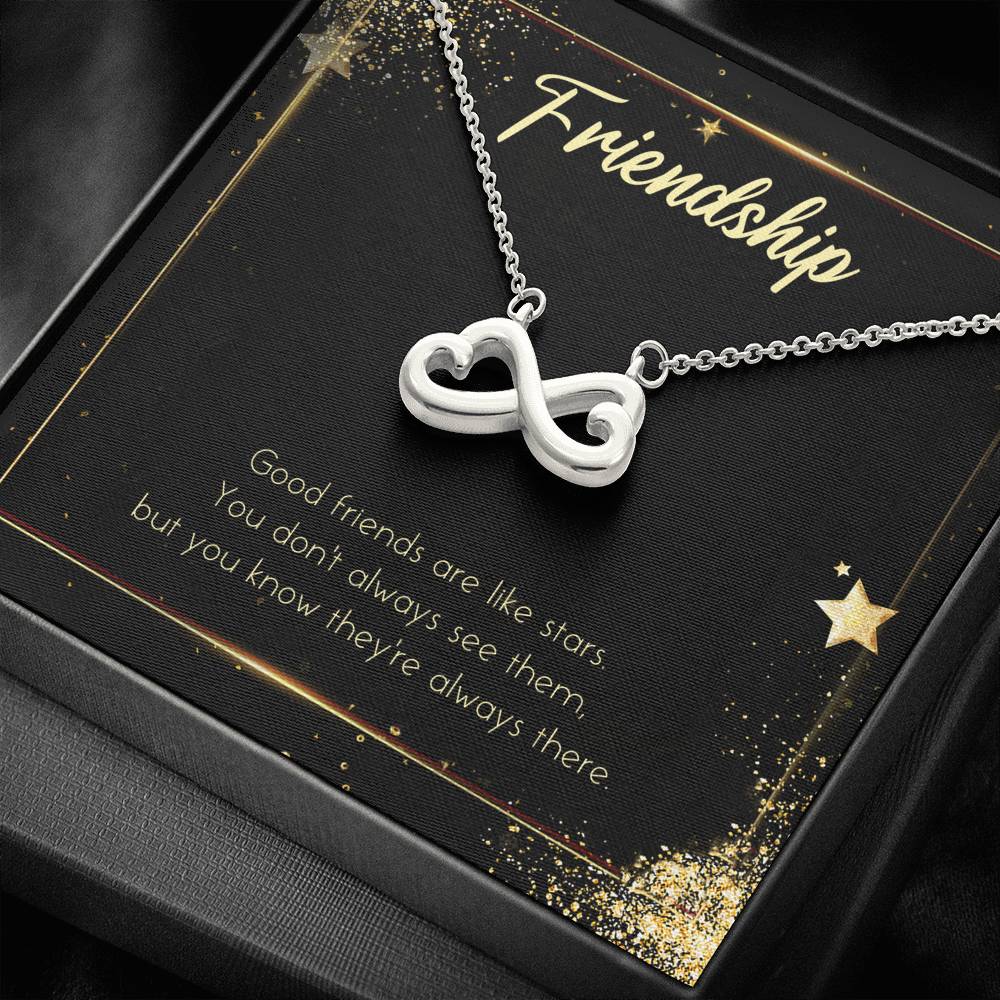 Friendship Spiritual Necklace To My Best Friend On Birthday Infinity Heart Pendent