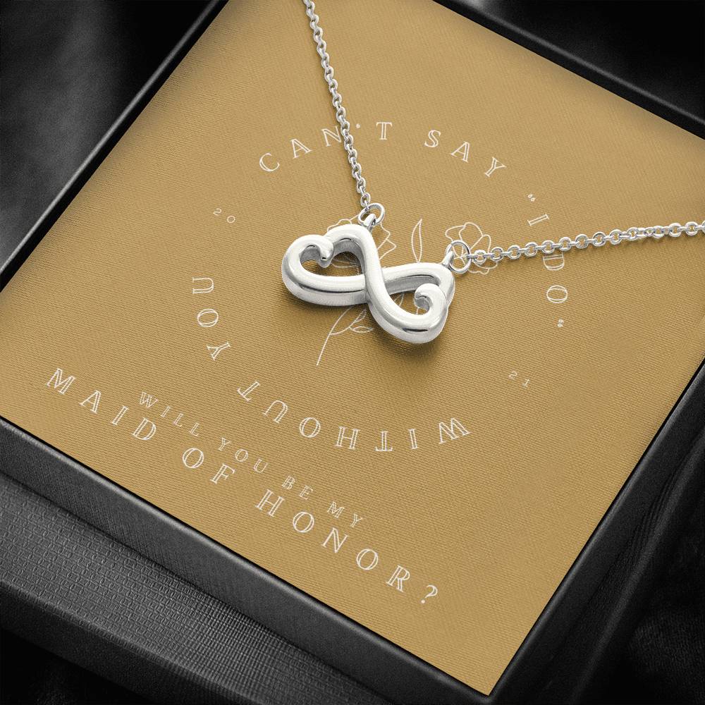 Personalized Necklace For Women To My Maid Of Honor On Wedding Bridal Shower Gift From Bride With The Message Card