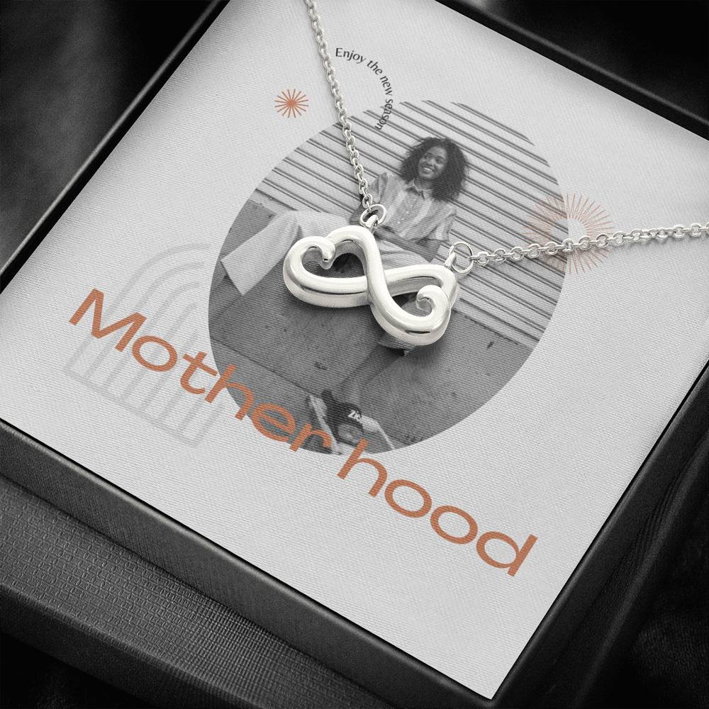 Personalized Gift Mother Necklace for Her Valentines Birthday  Gift Infinity Hearts Necklace for Women with Message  Card