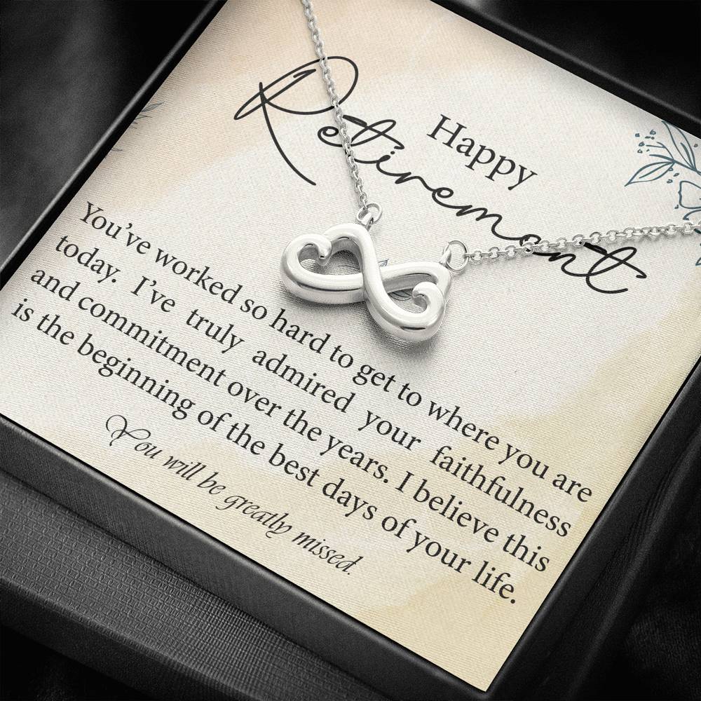Customized Retirement Love Engraved  Necklace Gift For Boss