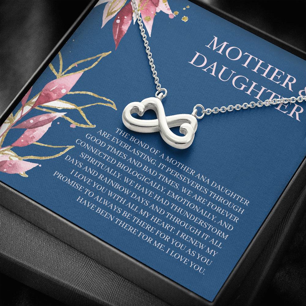 Mother's Day Necklace To My Mom Infinity Heart Pendent Gift From Daughter