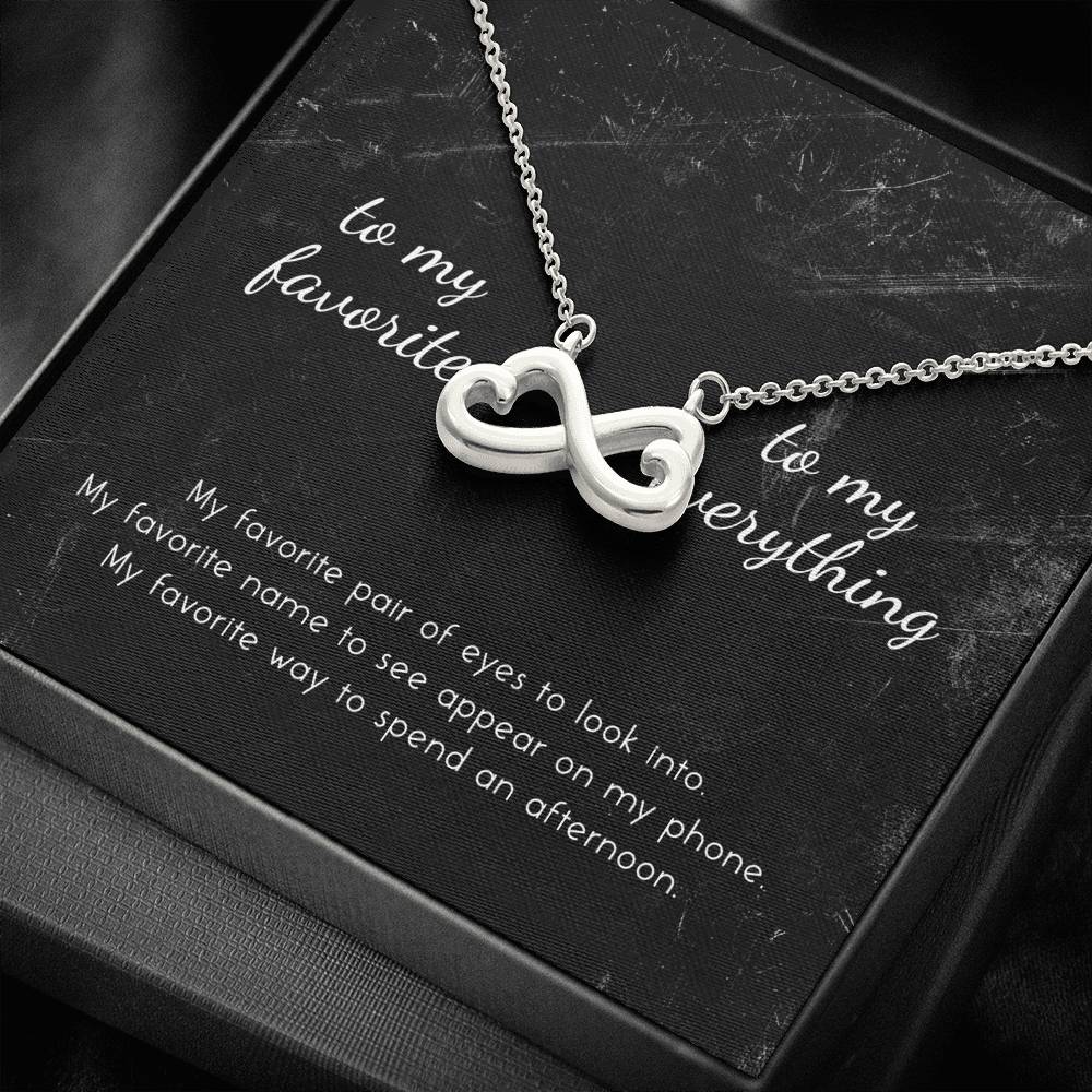 Personalized Daughter Necklace Gift For Women Infinity Heart Pendent From Dad On Daughter's Day