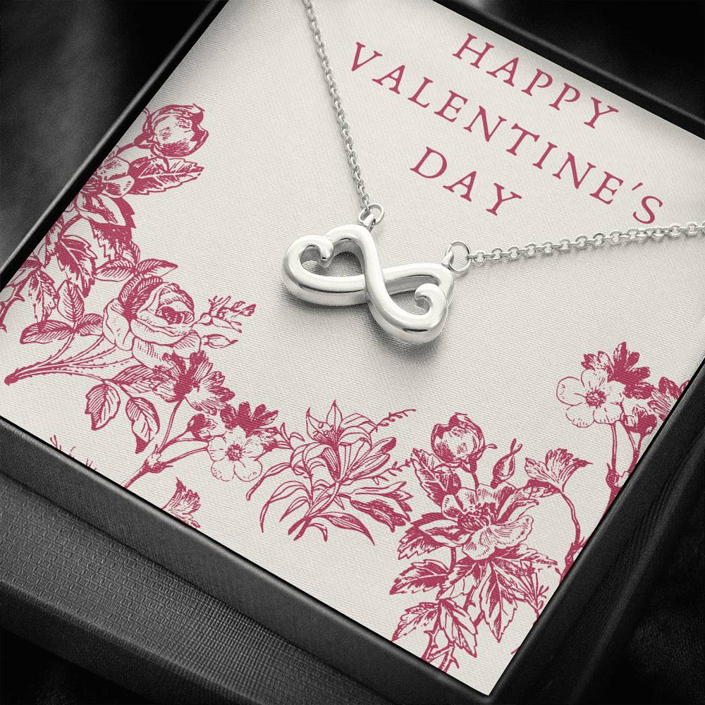 Personalized Necklace Gift For Women Infinity Heart Pendent To My Partner Gift From Boyfriend Husband On Valentine's Day