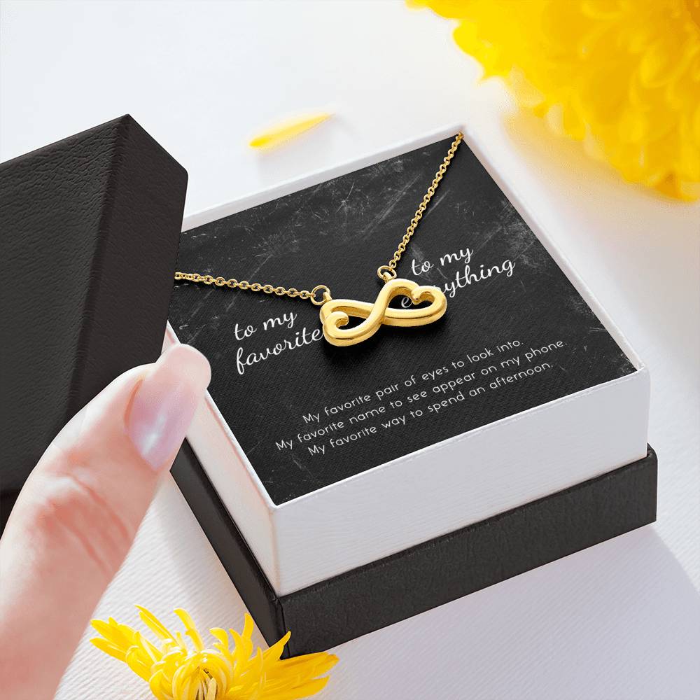 Personalized Daughter Necklace Gift For Women Infinity Heart Pendent From Dad On Daughter's Day