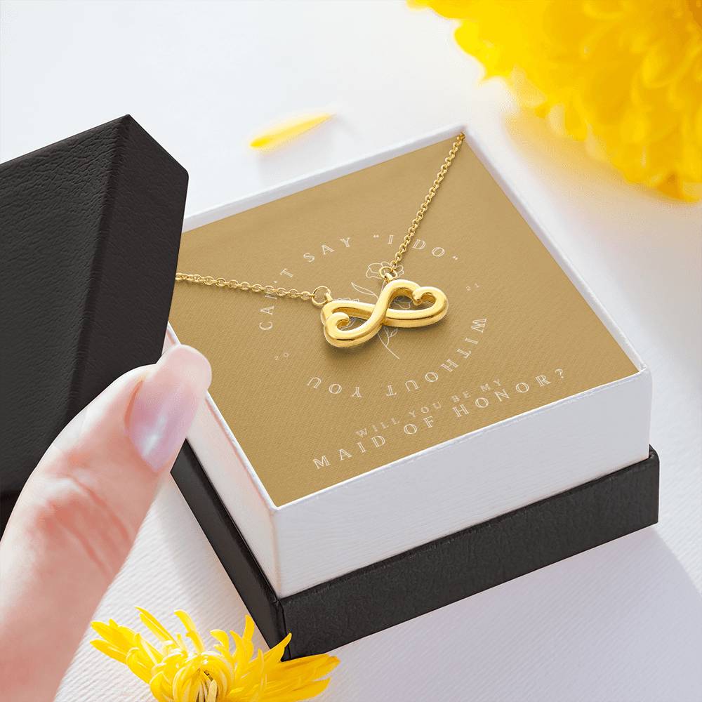 Personalized Necklace For Women To My Maid Of Honor On Wedding Bridal Shower Gift From Bride With The Message Card