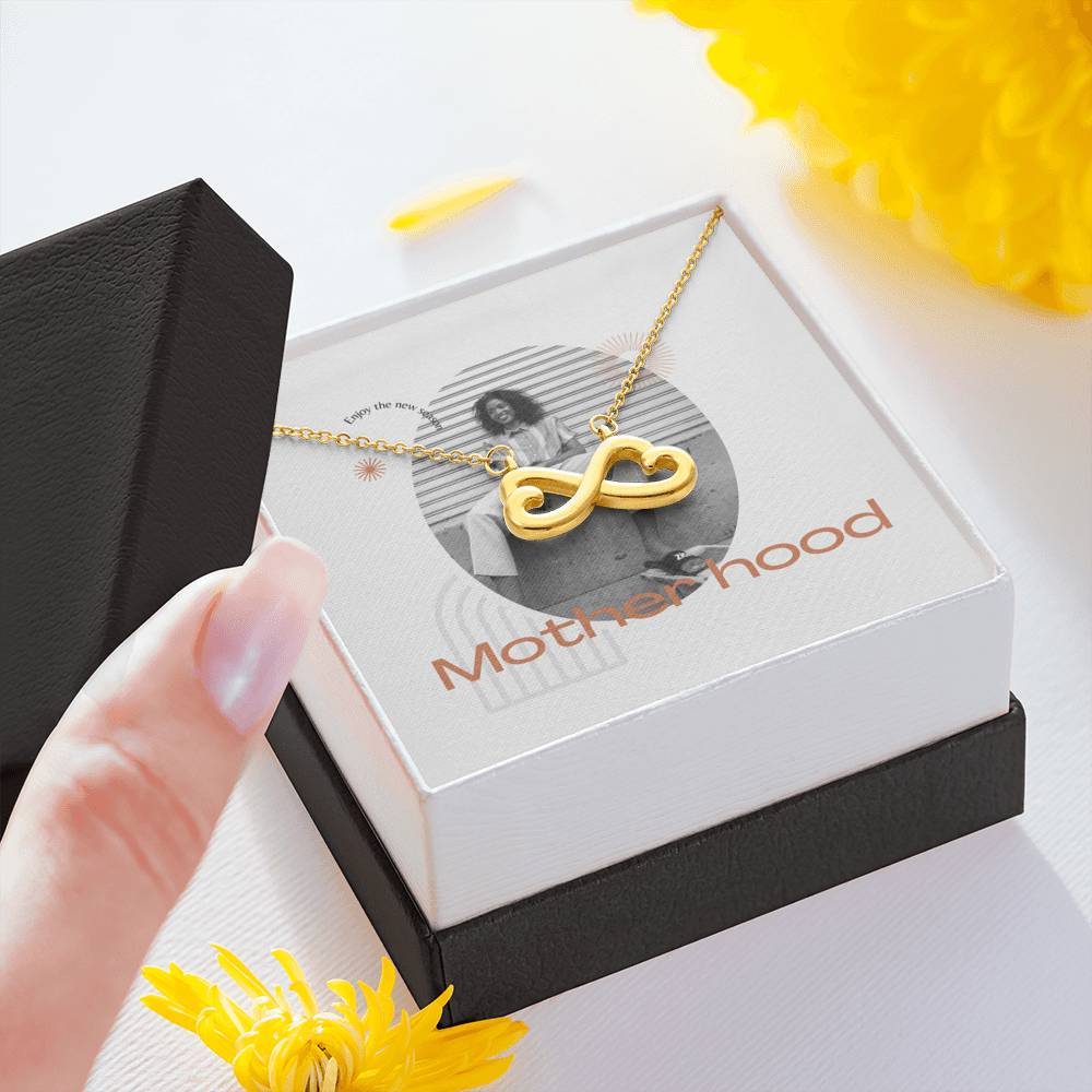 Personalized Gift Mother Necklace for Her Valentines Birthday  Gift Infinity Hearts Necklace for Women with Message  Card