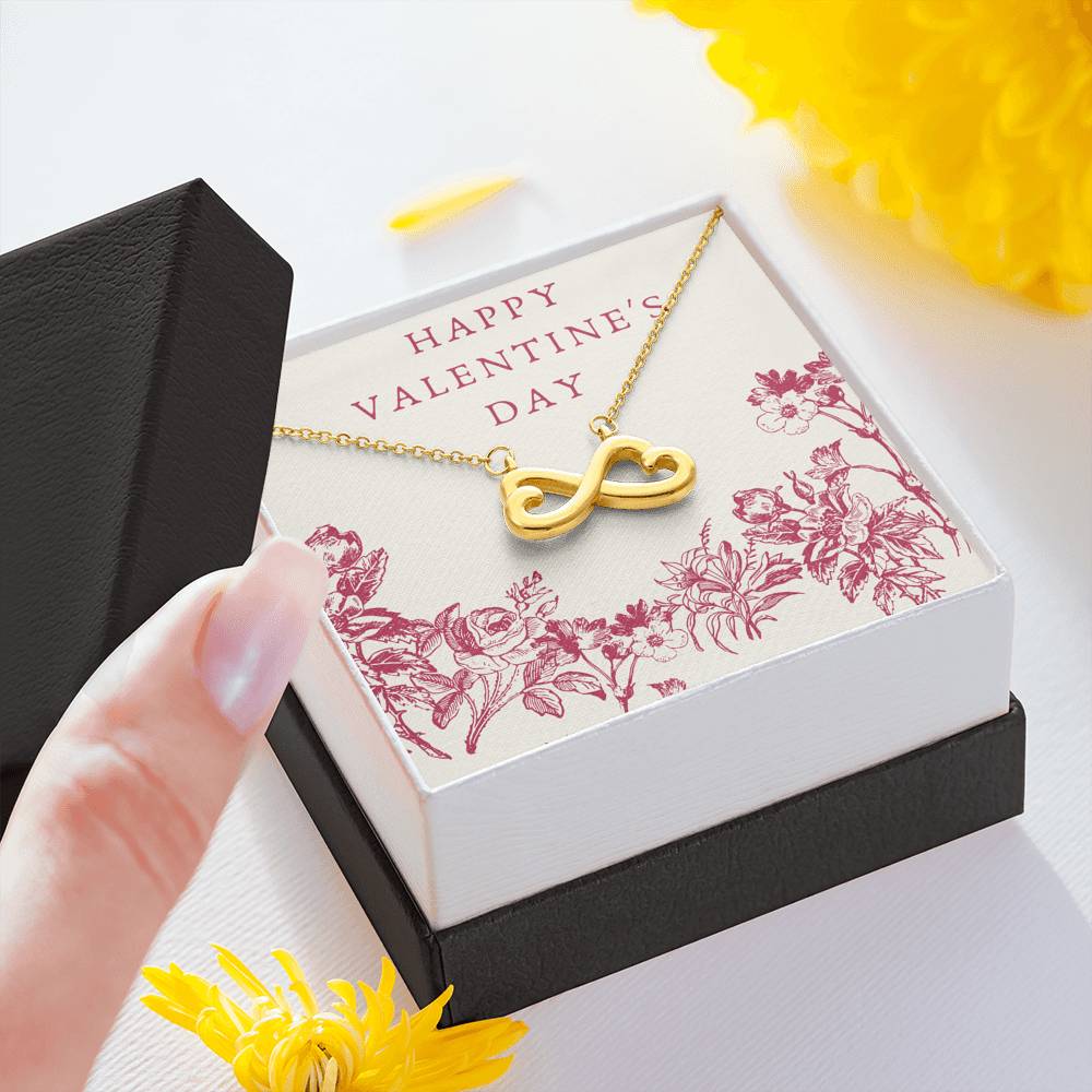 Personalized Necklace Gift For Women Infinity Heart Pendent To My Partner Gift From Boyfriend Husband On Valentine's Day
