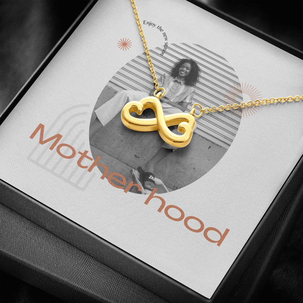 Personalized Gift Mother Necklace for Her Valentines Birthday  Gift Infinity Hearts Necklace for Women with Message  Card
