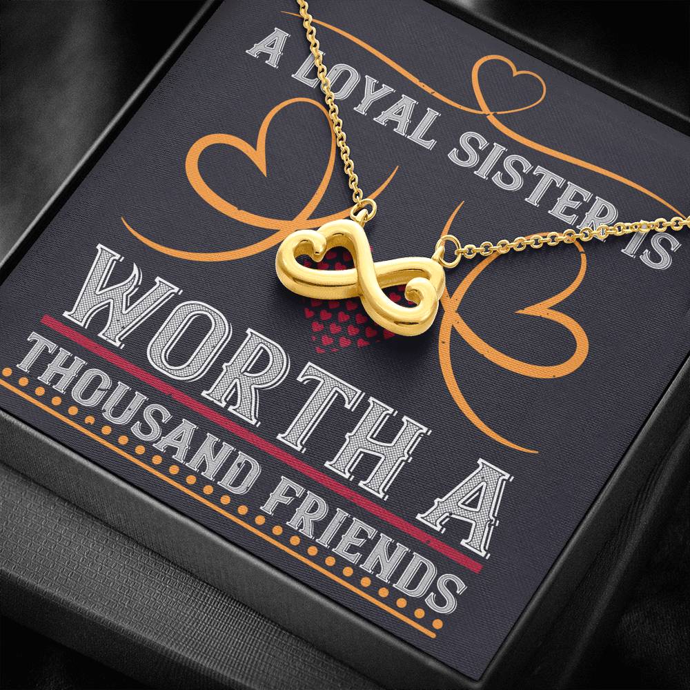 Personalized Gift Sister Necklace for Her Valentines Birthday  Gift Infinity Hearts Necklace for Women with Message  Card