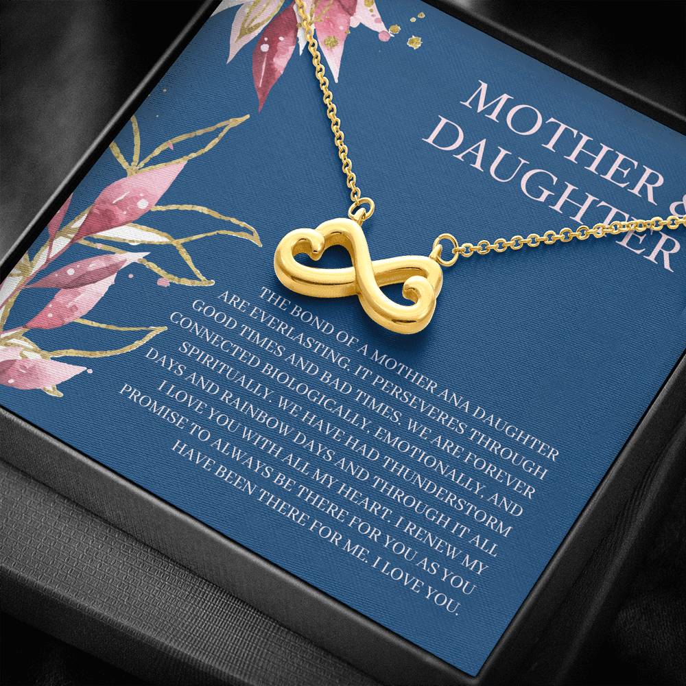 Mother's Day Necklace To My Mom Infinity Heart Pendent Gift From Daughter