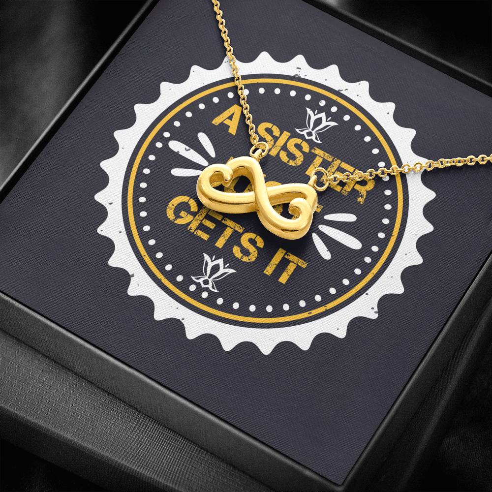 Personalized Gift Sister Necklace for Her Valentines Birthday  Gift Infinity Hearts Necklace for Women with Message  Card