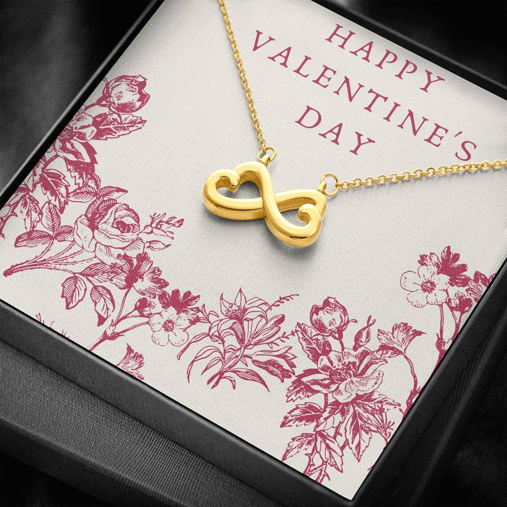 Personalized Necklace Gift For Women Infinity Heart Pendent To My Partner Gift From Boyfriend Husband On Valentine's Day