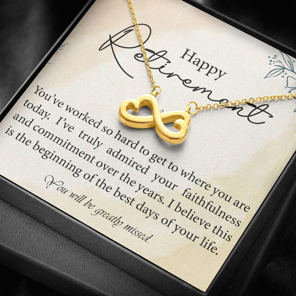 Customized Retirement Love Engraved  Necklace Gift For Boss