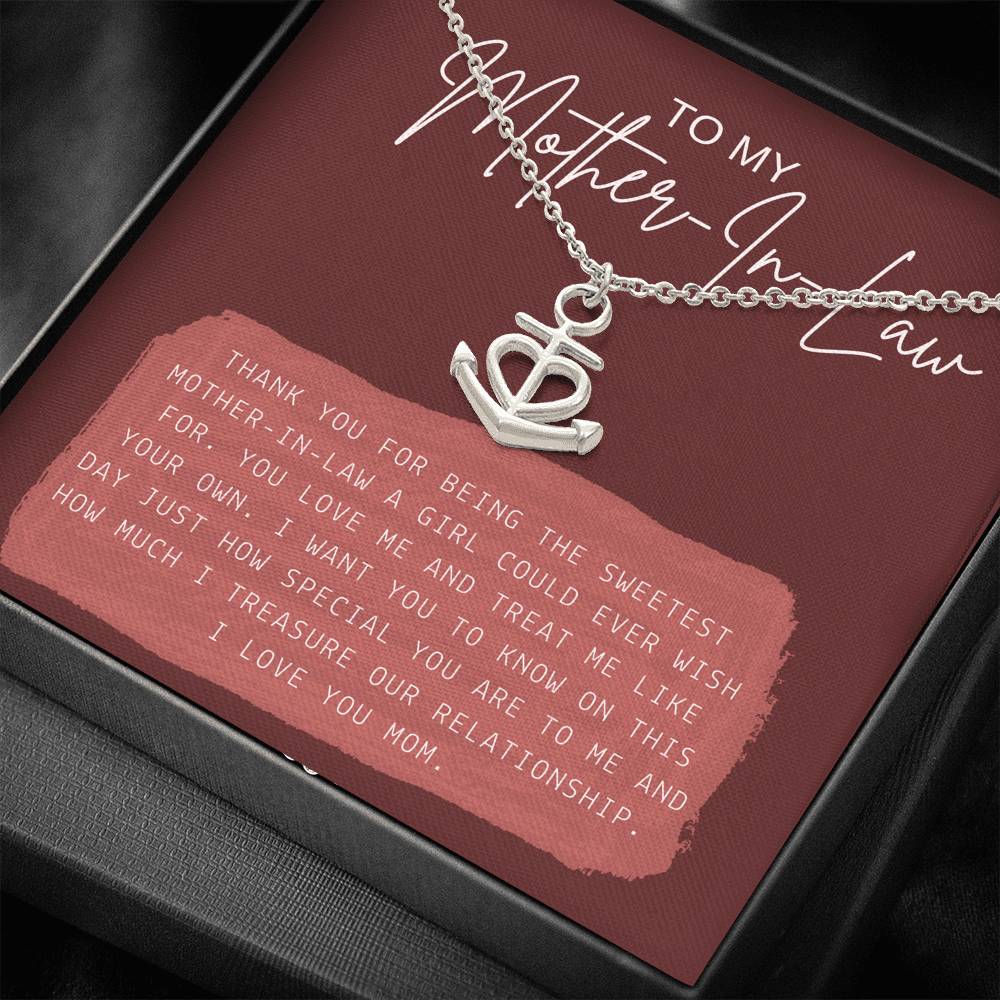 Personalized Necklace Gift For Women To My Mother In Law Pendent Gift On Birthday Mother's Day Gift With The Message Card