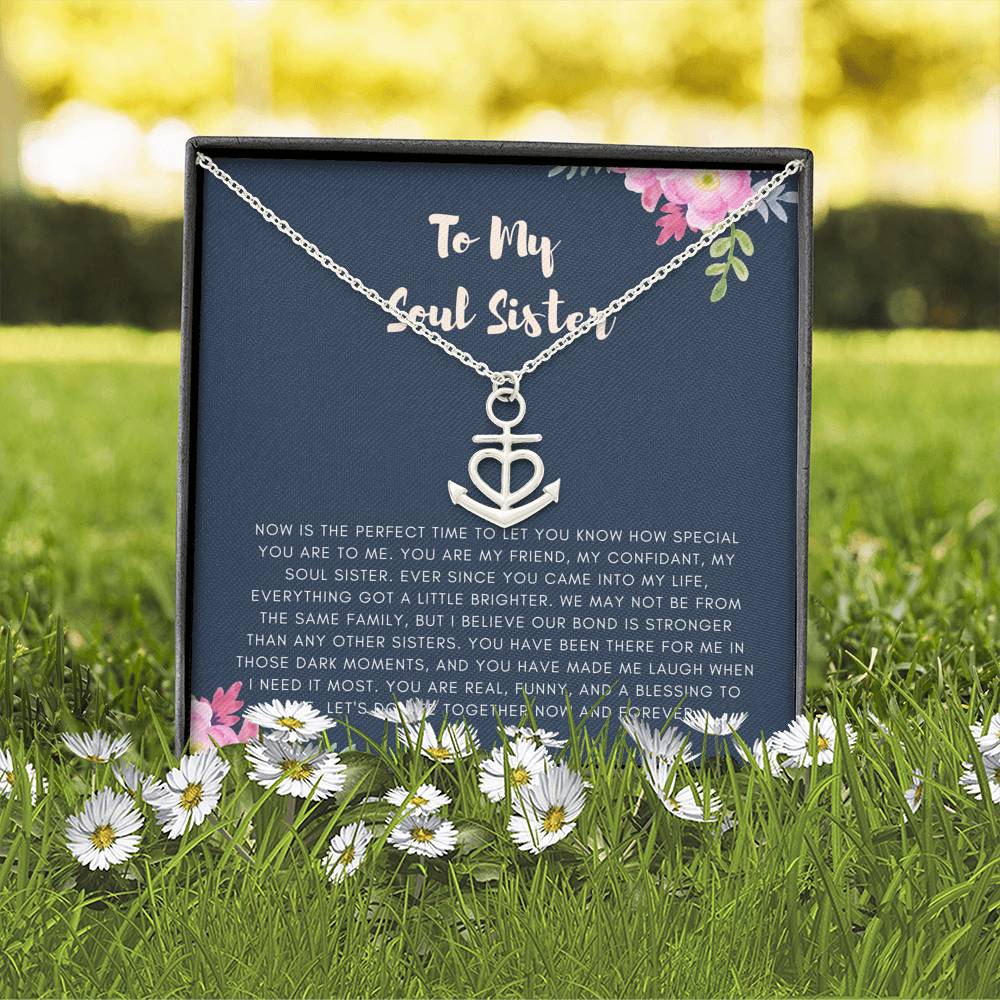 To My Soul Sister Best Friend Cousin Necklace Gift For Wedding Graduation Birthday Engagement Gift With The Message Card