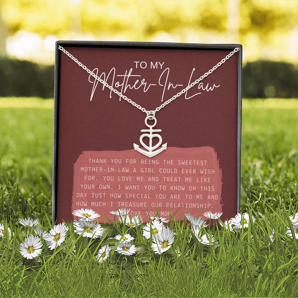 Personalized Necklace Gift For Women To My Mother In Law Pendent Gift On Birthday Mother's Day Gift With The Message Card