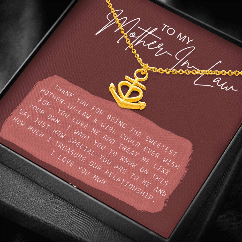 Personalized Necklace Gift For Women To My Mother In Law Pendent Gift On Birthday Mother's Day Gift With The Message Card