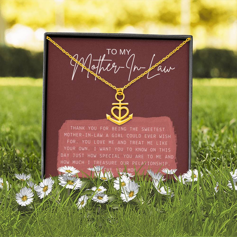 Personalized Necklace Gift For Women To My Mother In Law Pendent Gift On Birthday Mother's Day Gift With The Message Card