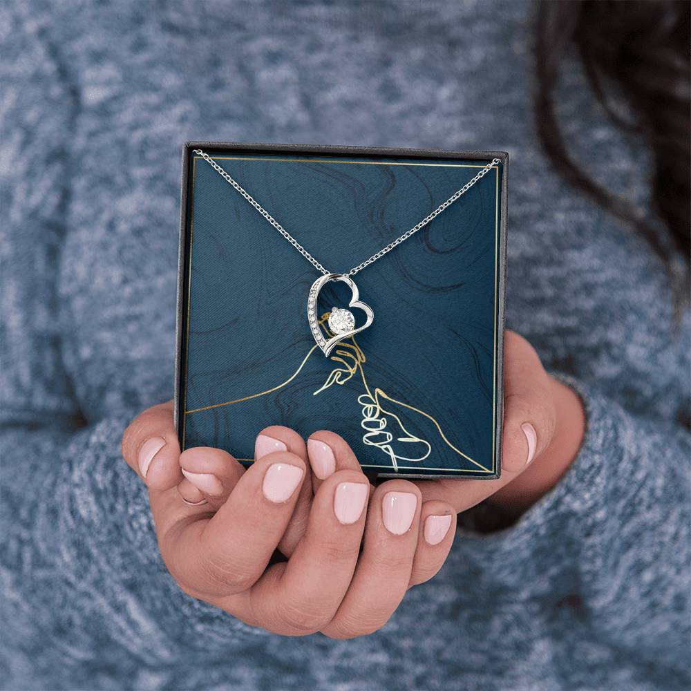 GOLD ROSE BLANK Forever Love Necklace