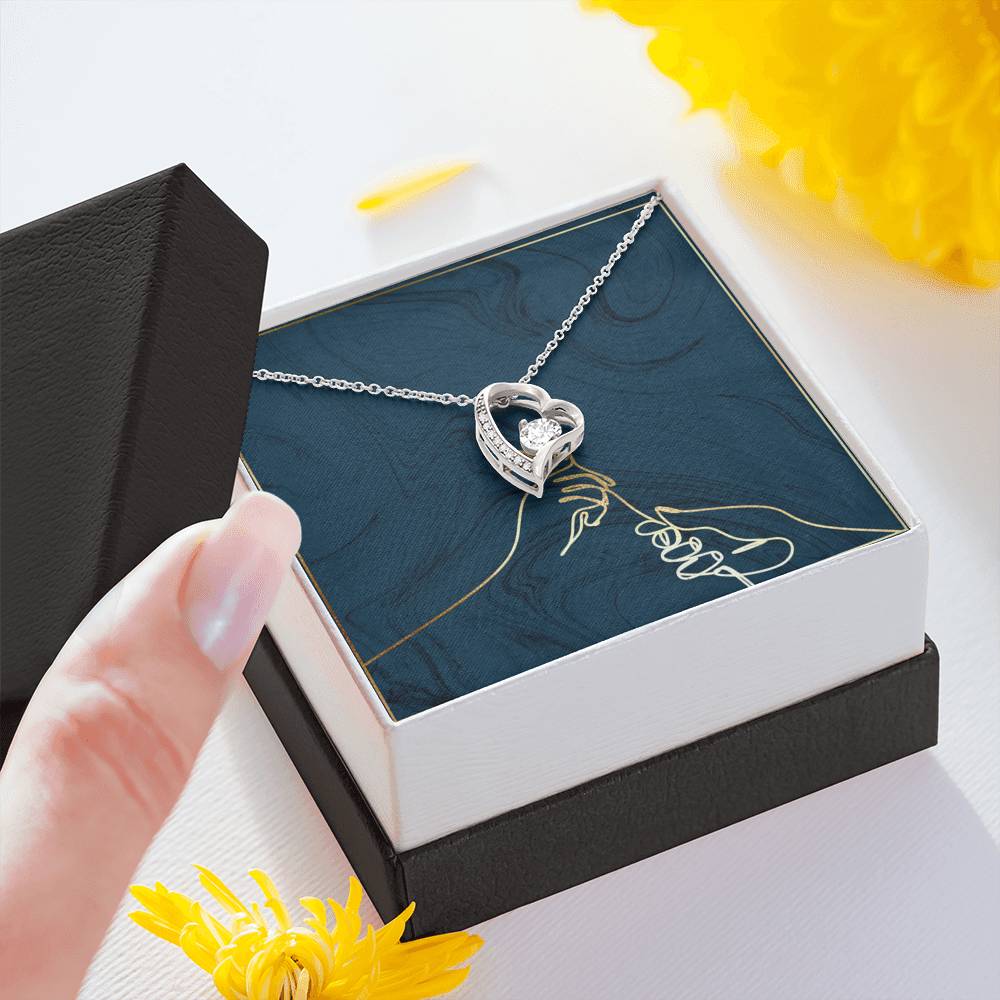 GOLD ROSE BLANK Forever Love Necklace