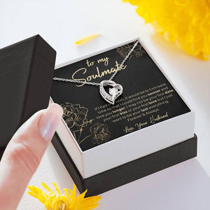 To My Soulmate GOLD ROSE WIFE Forever Love Necklace