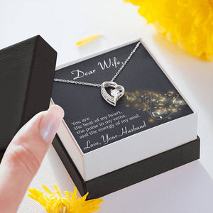 Dear Wife BEAT OF MY HEART Forever Love Necklace