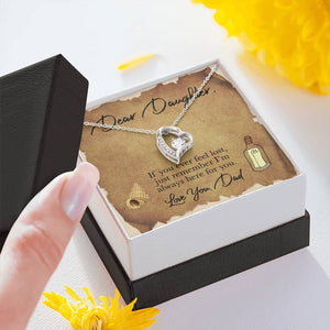Dear Daughter FEEL LOST, LOVE DAD Forever Love Necklace