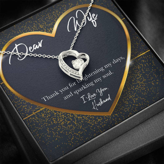 To My Wife GOLD HEART Forever Love Necklace
