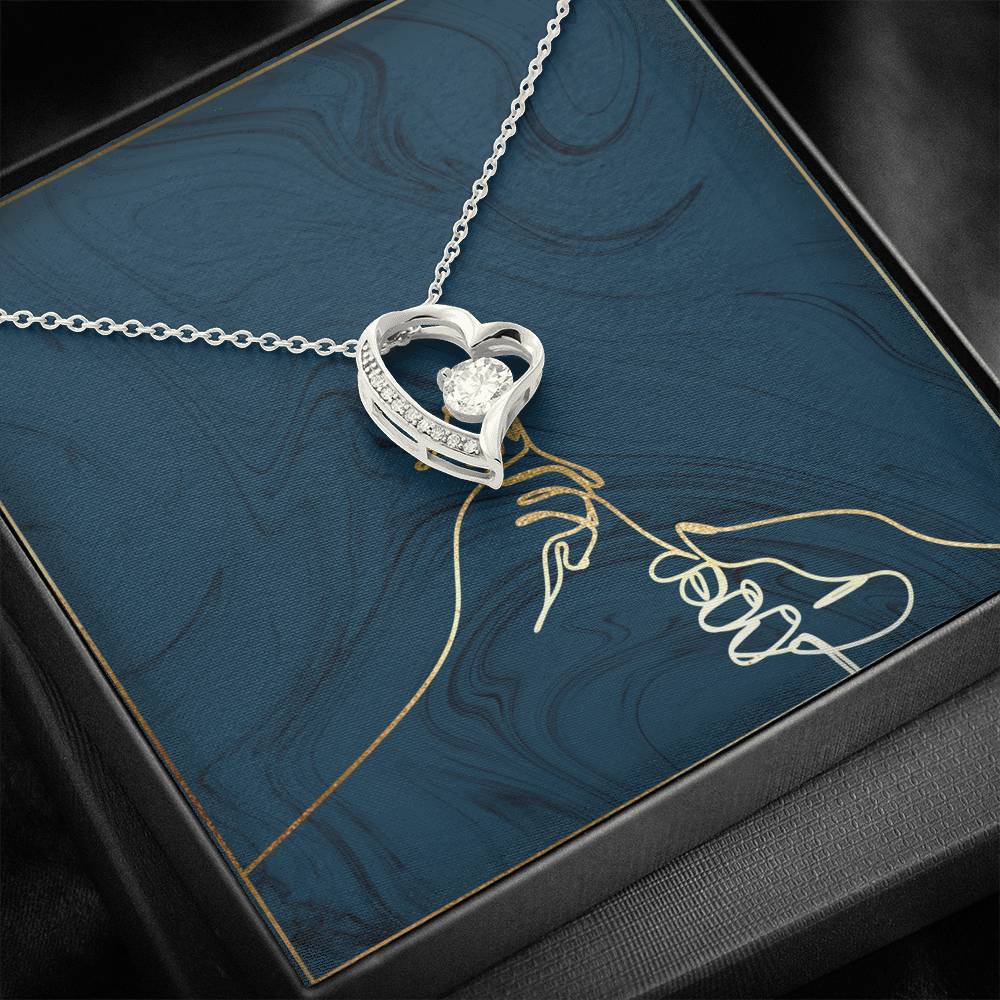 GOLD ROSE BLANK Forever Love Necklace