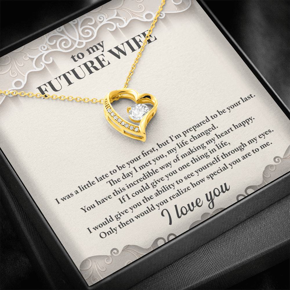 To My Future Wife Necklace, Forever And Always Necklace, Future Wife Gift, Engagement Gifts For Fiance, Future Wife Jewelry, Heart Necklace