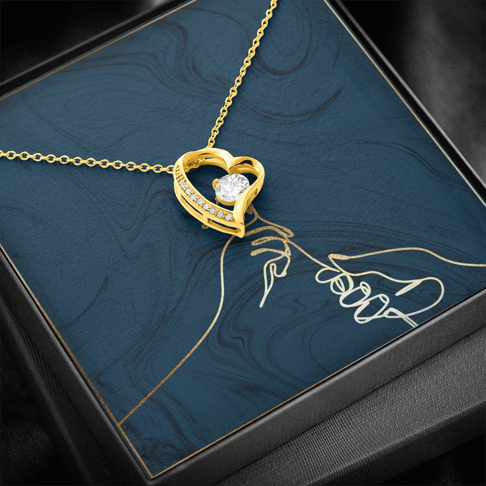 GOLD ROSE BLANK Forever Love Necklace