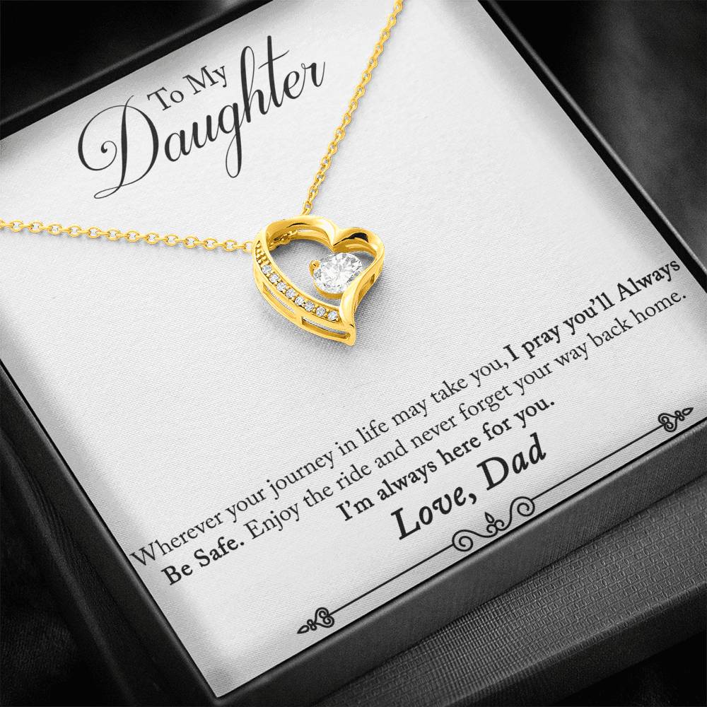 Father to daughter Necklace, Forever Love Necklace, Daughter Father Necklace, Daughter Gift from Dad, Daughters Birthday, My Daughter Gift