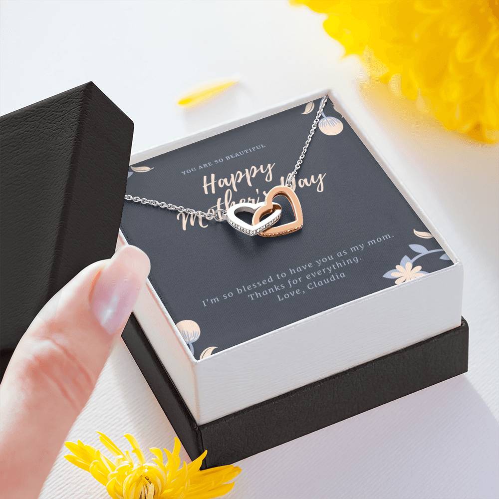 Mother Figure Gift, Mom Birthday Card, Mother Necklace, First Mothers Day Gift, Mom Necklace with Kids Initials, Bonus Mom Necklace, Name Necklace,