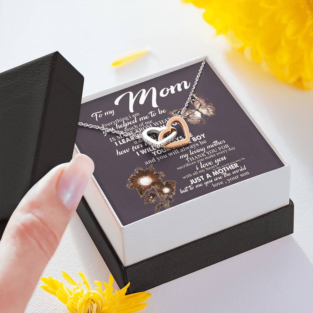 Mother Son Necklace Gift for Mom from Son, Son Gift to Mom, Personalized Mother and Son Necklace, Mothers Day Birthday Gift Jewelry