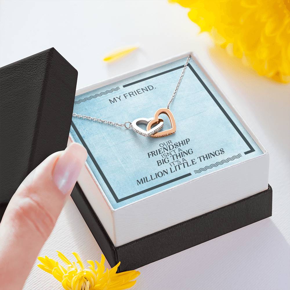 Friendship Necklace Gift On Birthday Interlocked Hearts Pendent To My Forever Best Friend