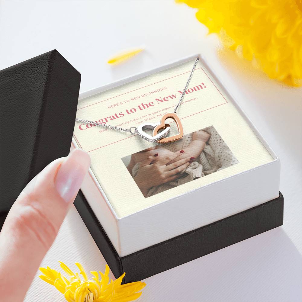 Personalized Necklace Gift To New Mom Congrats For New Born Baby From Friend Sister Cousin On Baby's Birth Day Mother's Day