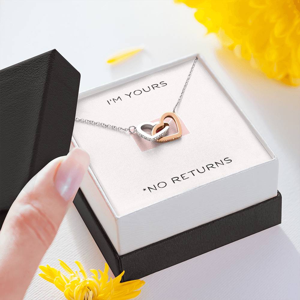 Valentine's Day Gift For Women Interlocking Heart Pendent On Birthday Anniversary Engagement Gift
