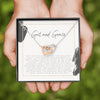 Encouraging Gift for Friend, Never Give Up Gift Necklace for Friend, Grace and Grit Heart Necklace for Friend