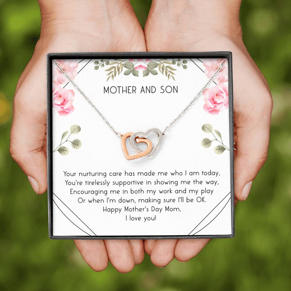 Mother and Son Necklace, Mom Gift, Gift from Son, Birthday Gift, Christmas Gift, Jewelry, Personalized Mother and Son Necklace