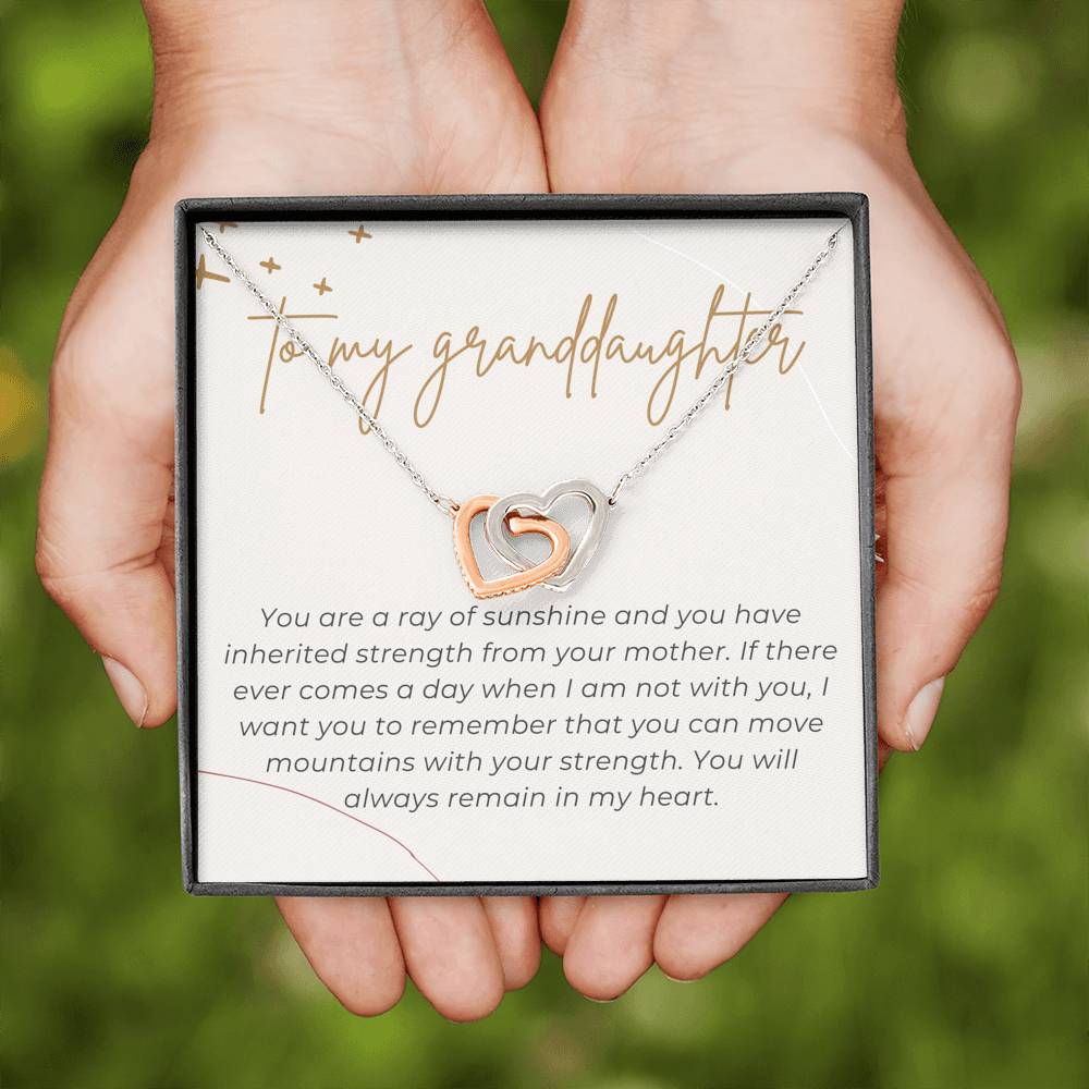 Gift for Granddaughter, Granddaughter Gift Necklace from Grandma, Personalized Birthday Card Gift, Graduation Gift