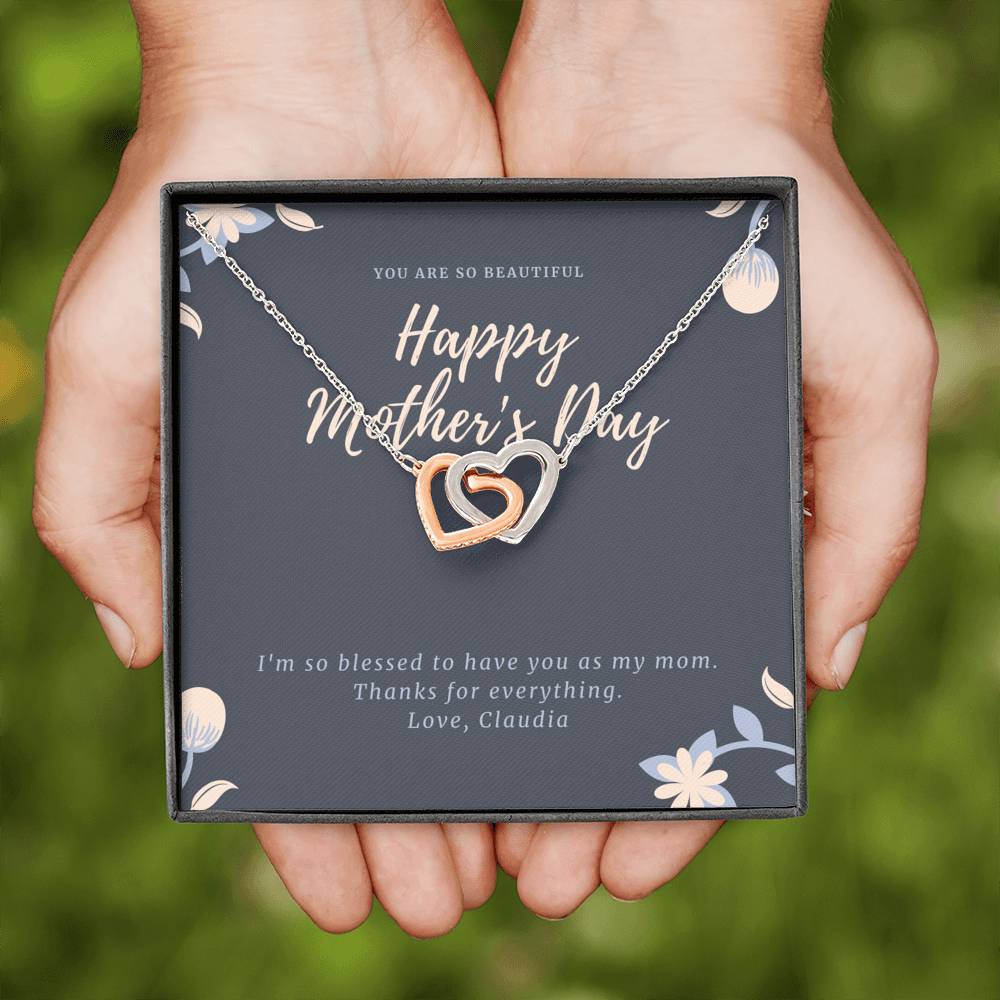 Mother Figure Gift, Mom Birthday Card, Mother Necklace, First Mothers Day Gift, Mom Necklace with Kids Initials, Bonus Mom Necklace, Name Necklace,