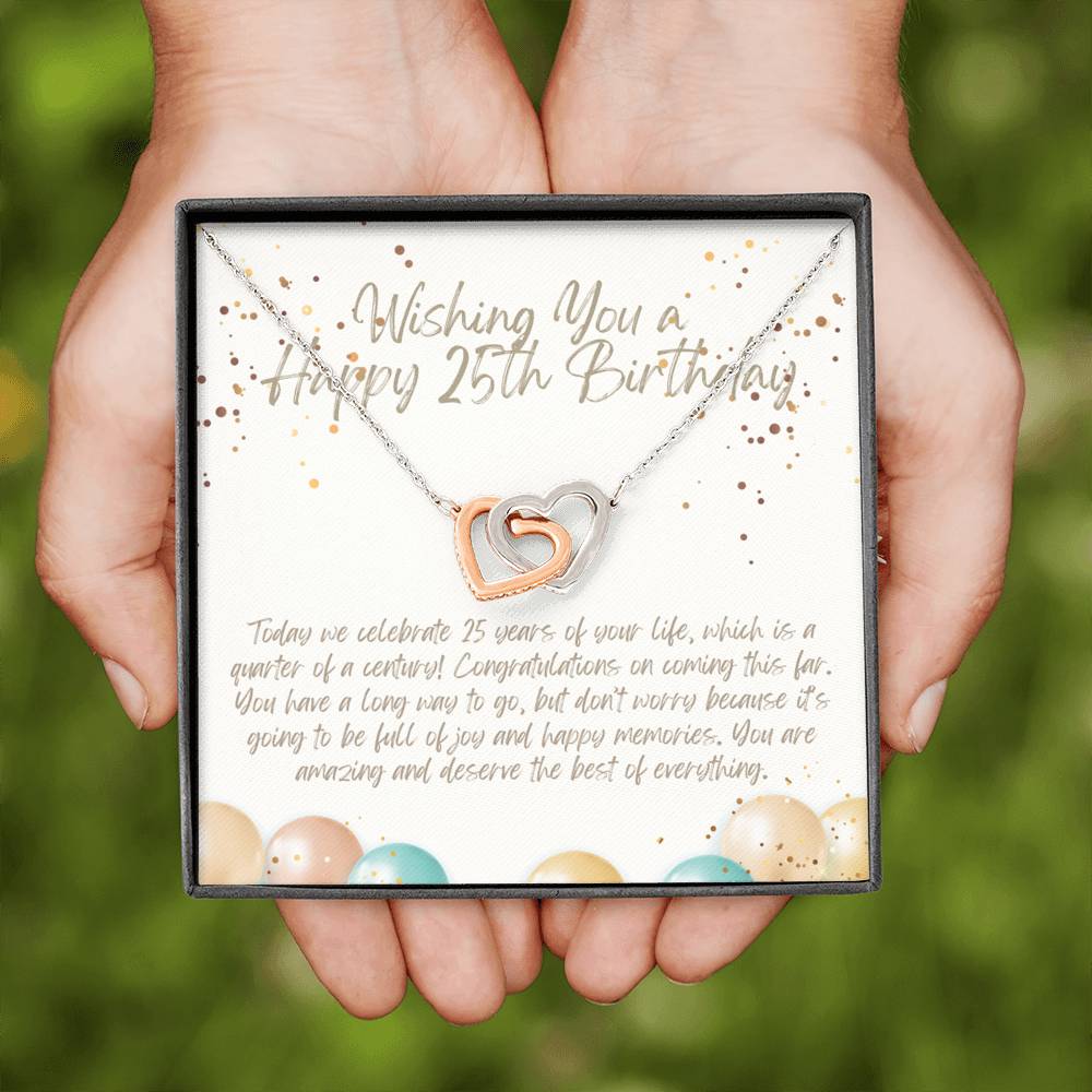 25th Birthday Gift Necklace, Birthday Friendship Necklace, Birthday Gift for Friend, Coworker, Sister, Family Member