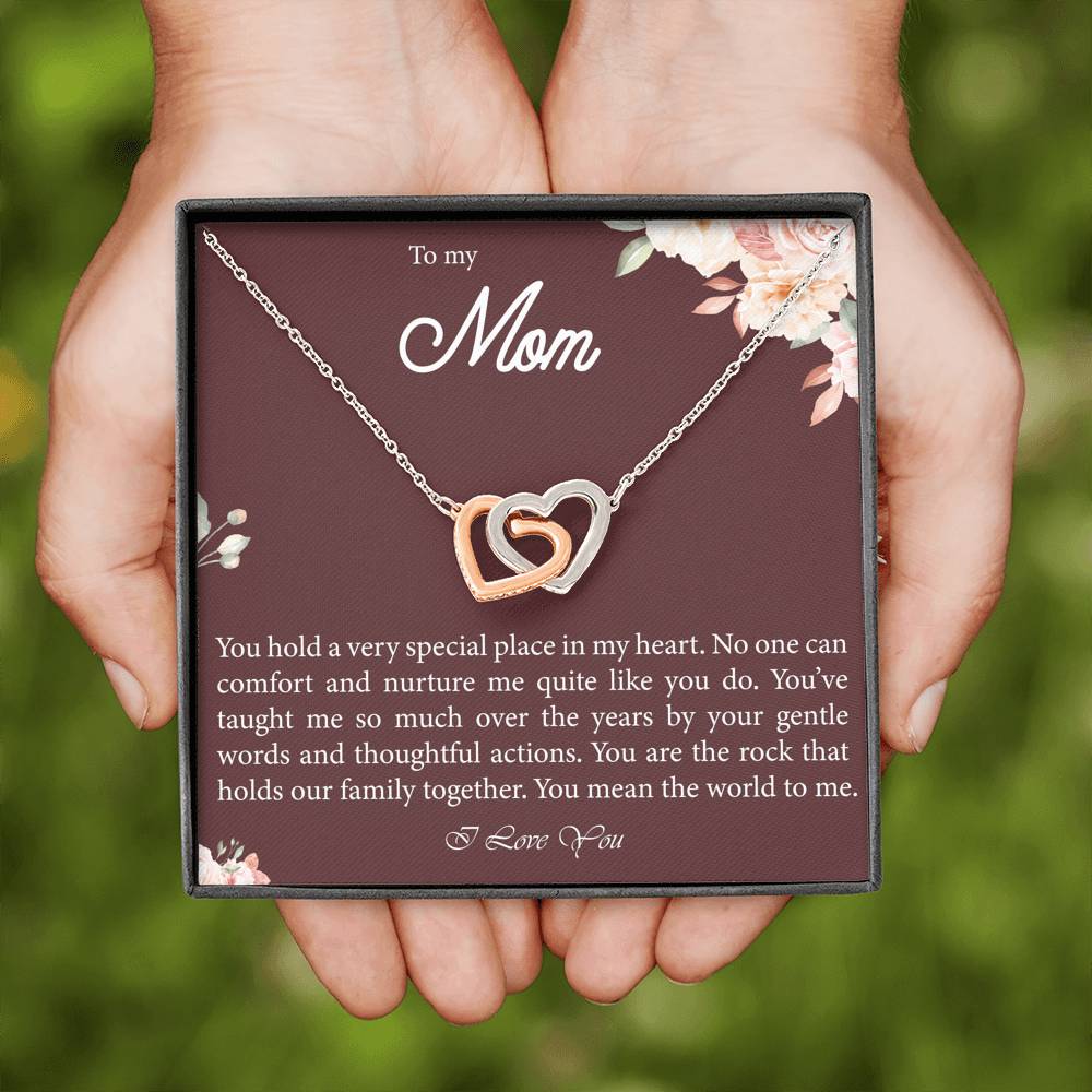 Heart Necklace To My Mom On Mother's Day Mother's Pendent Gift From Her Kids